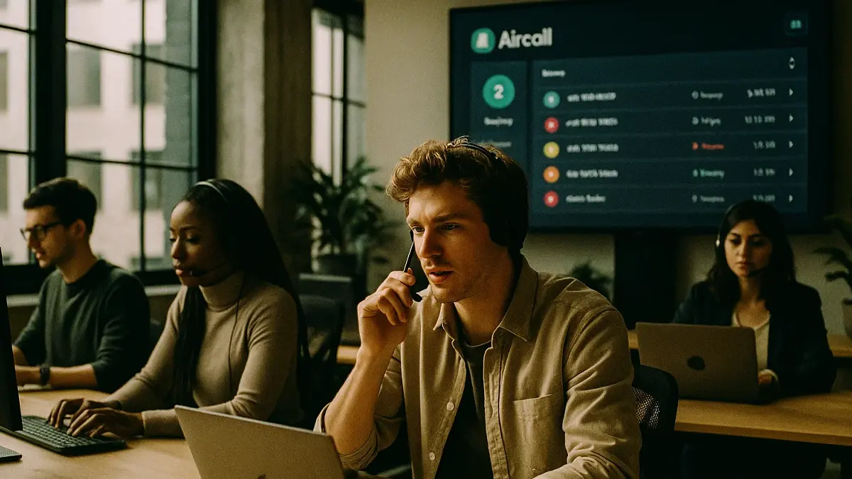 Dashboard di Aircall con grafici di chiamate