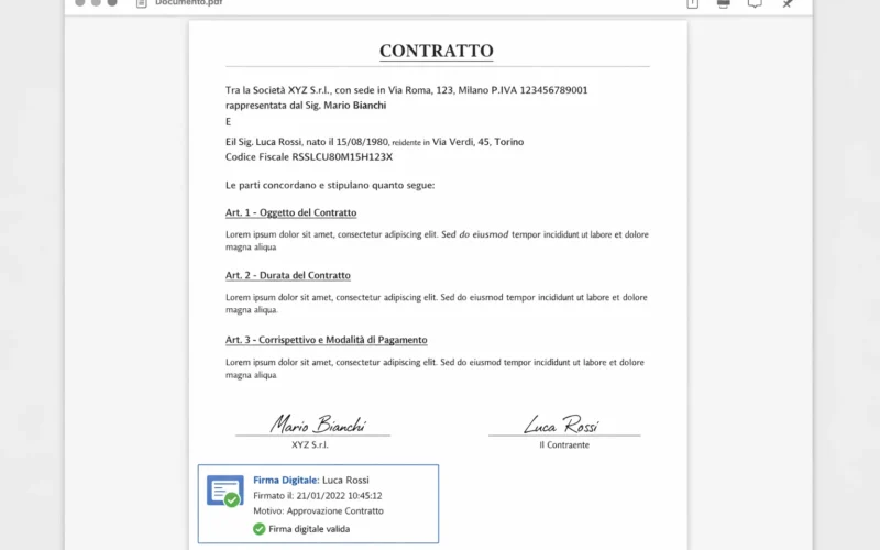 Quale tipologia di firma digitale può essere apposta su documenti PDF?